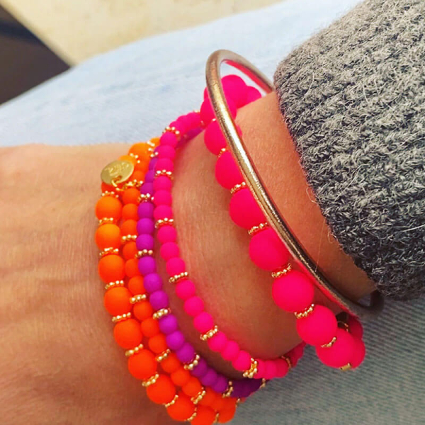 Super Gem bracelet beads LITTLE Neon Orange style